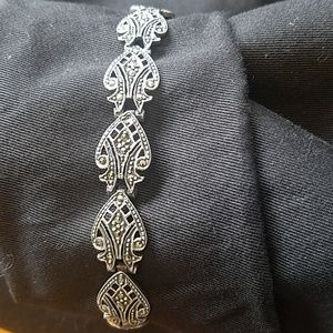 Marcasite sterling silver bracelet